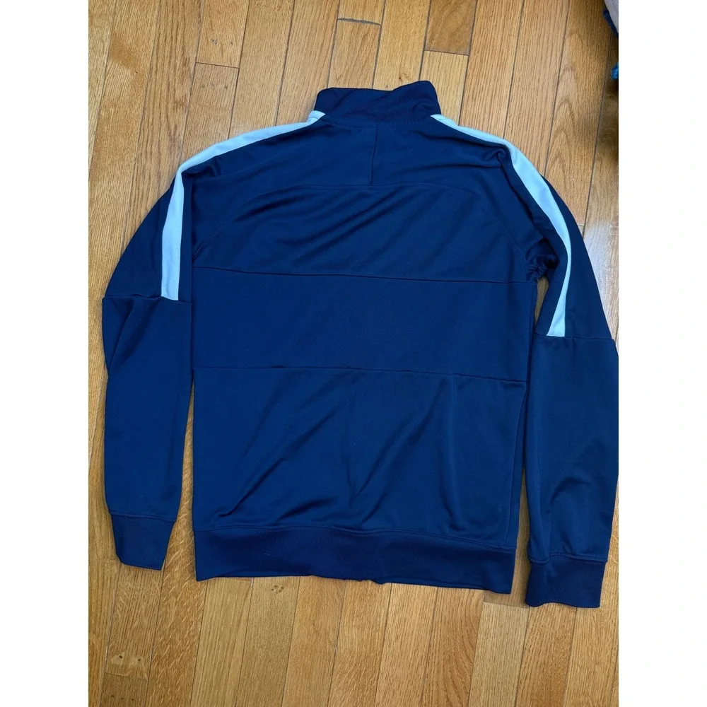 Nike Dri-FIT Kids Track Jacket Navy Blue White Stripe Full Zip Large L